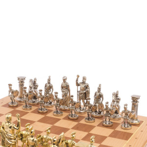 Шахматный ларец "Римляне" доска бук 43,5х43,5 см