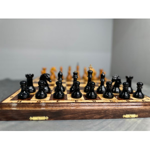 Шахматы деревянные из карельской березы с фигурами