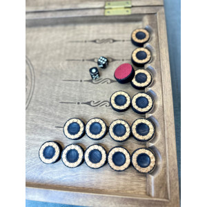 Нарды+шашки подарочные деревянные большие массив