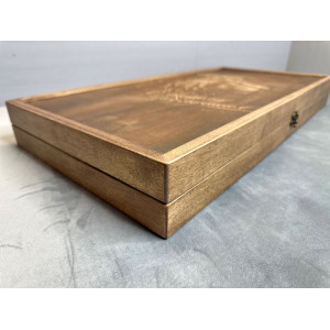 Нарды+шашки подарочные деревянные большие массив