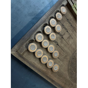 Нарды+шашки подарочные деревянные большие массив