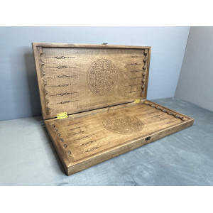 Нарды+шашки подарочные деревянные большие массив