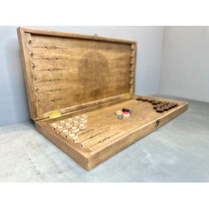 Нарды+шашки подарочные деревянные большие массив