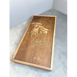 Нарды+шашки подарочные деревянные большие массив